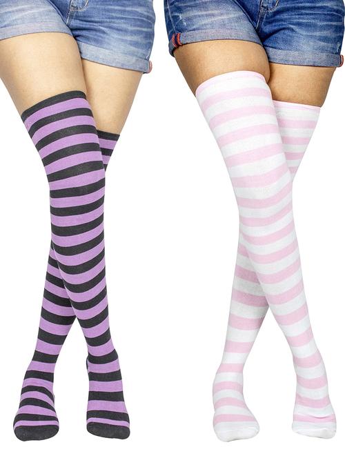 multi colored cotton stockings - 18880116 - Very Small Image - 1