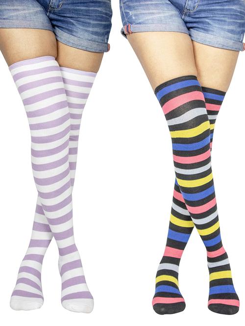pack of 2 striped stockings - 18880163 - Very Small Image - 1