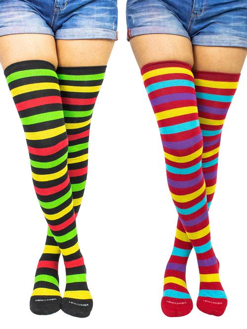 pack of 2 striped stockings - 18880186 - Very Small Image - 1