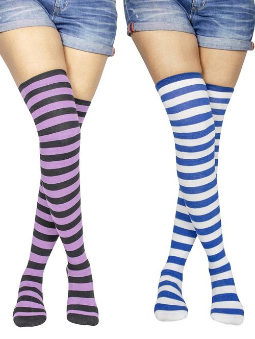 pack of 2 striped stockings - 18880188 - Very Small Image - 1