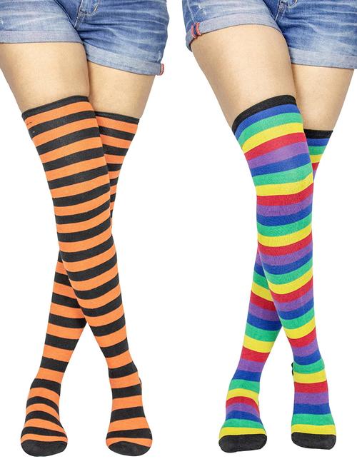 pack of 2 striped stockings - 18880227 - Very Small Image - 1