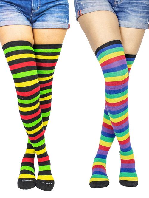 pack of 2 striped stockings - 18880242 - Very Small Image - 1