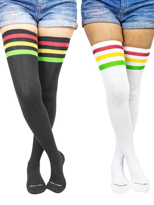pack of 2 striped stockings - 18880250 - Very Small Image - 1