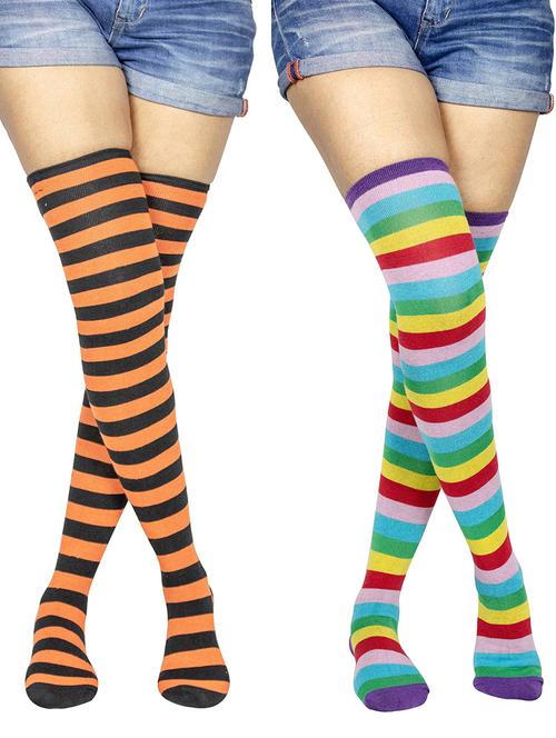 pack of 2 striped stockings - 18880255 - Very Small Image - 1