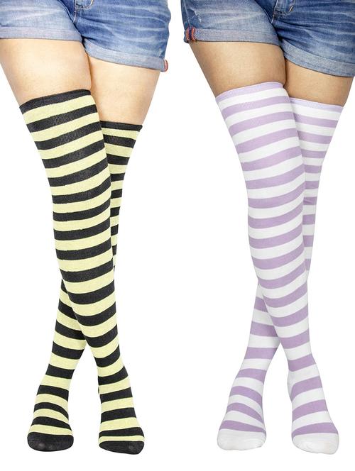 pack of 2 striped stockings - 18880259 - Very Small Image - 1