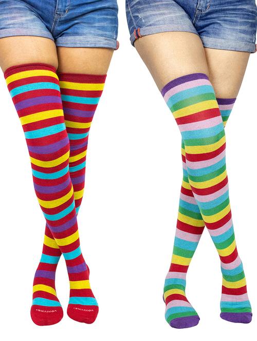pack of 2 striped stockings - 18880288 - Very Small Image - 1