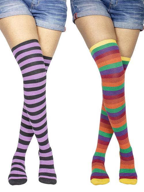 pack of 2 striped stockings - 18880293 - Very Small Image - 1