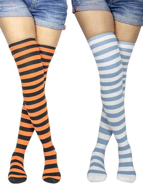 pack of 2 striped stockings - 18880299 - Very Small Image - 1