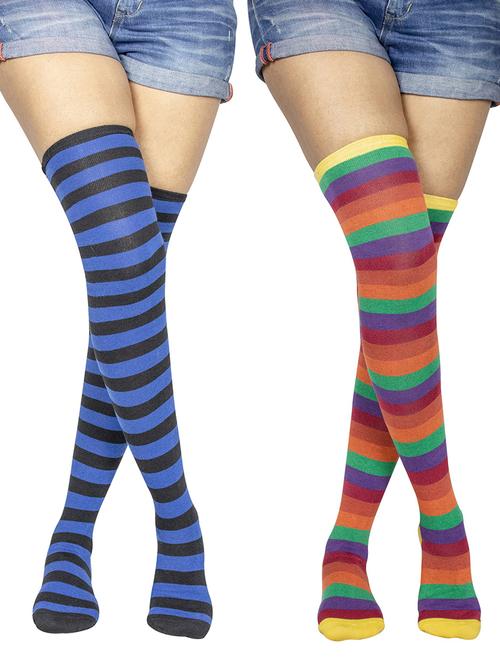 pack of 2 striped stockings - 18880310 - Very Small Image - 1