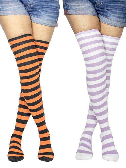 pack of 2 striped stockings - 18880328 - Very Small Image - 1