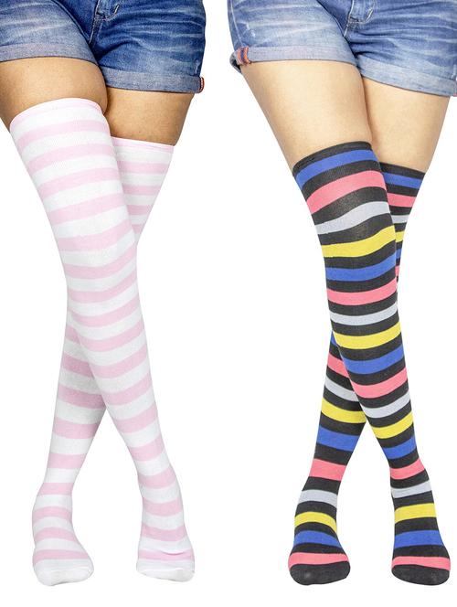 pack of 2 striped stockings - 18880331 - Very Small Image - 1