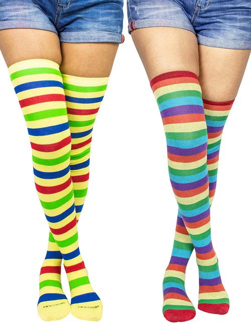 pack of 2 striped stockings - 18880348 - Very Small Image - 1