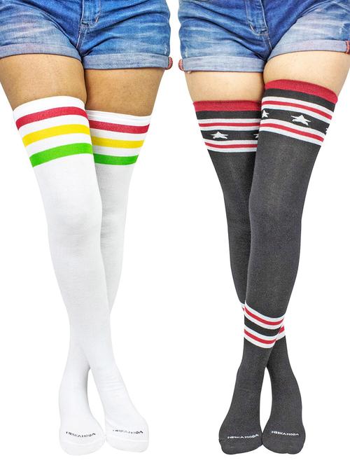 pack of 2 multi colored stockings - 18880589 - Very Small Image - 1