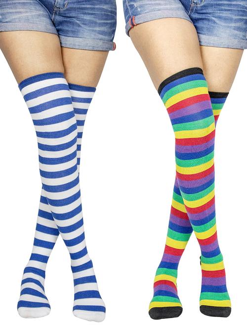 pack of 2 multi colored stockings - 18880603 - Very Small Image - 1