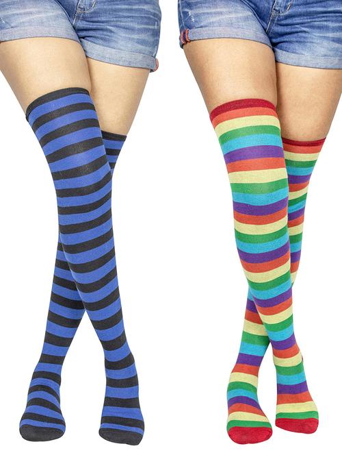 pack of 2 multi colored stockings - 18880606 - Very Small Image - 1