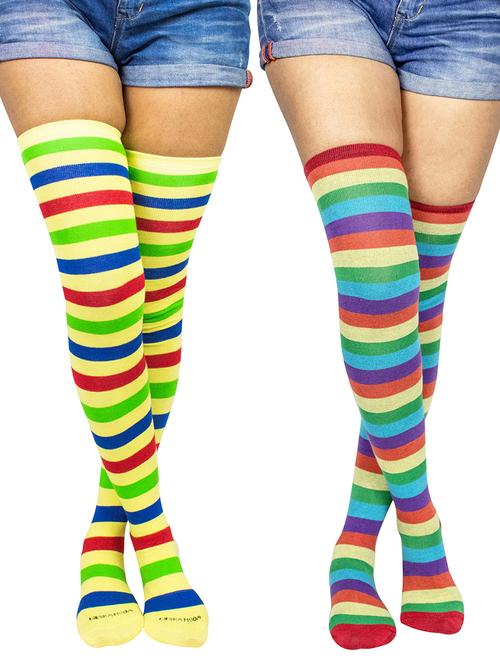 pack of 2 multi colored stockings - 18880607 - Very Small Image - 1