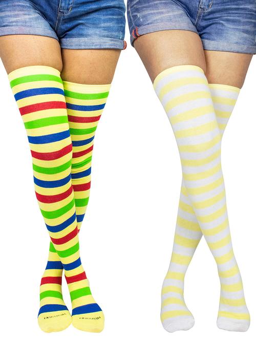 pack of 2 multi colored stockings - 18880611 - Very Small Image - 1