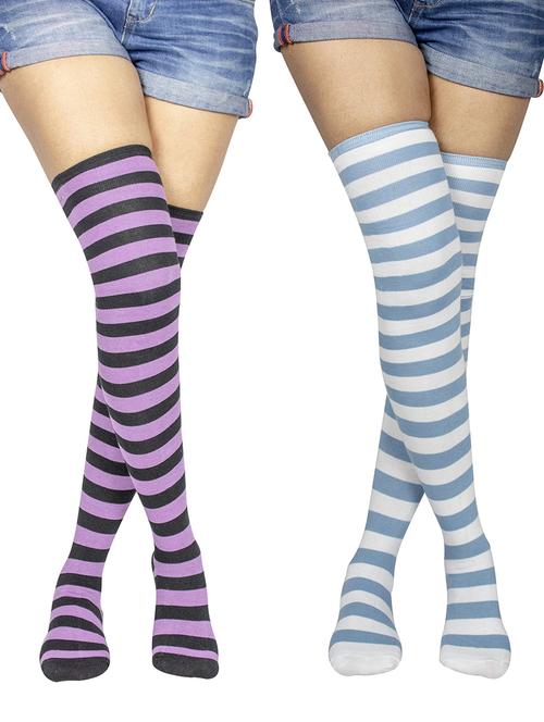 pack of 2 multi colored stockings - 18880618 - Very Small Image - 1