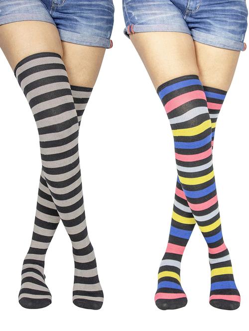 pack of 2 multi colored stockings - 18880623 - Very Small Image - 1