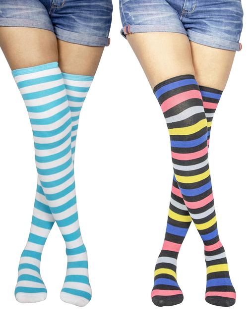 pack of 2 multi colored stockings - 18880627 - Very Small Image - 1