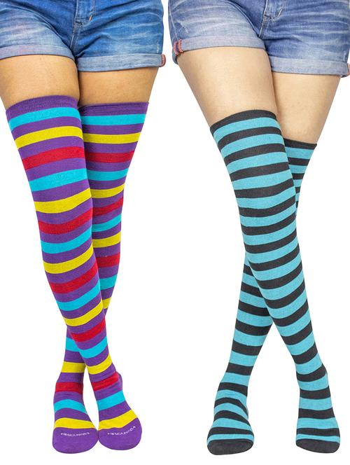 pack of 2 multi colored stockings - 18880659 - Very Small Image - 1