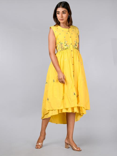 embroidered flared kurta - 18881408 - Very Small Image - 1