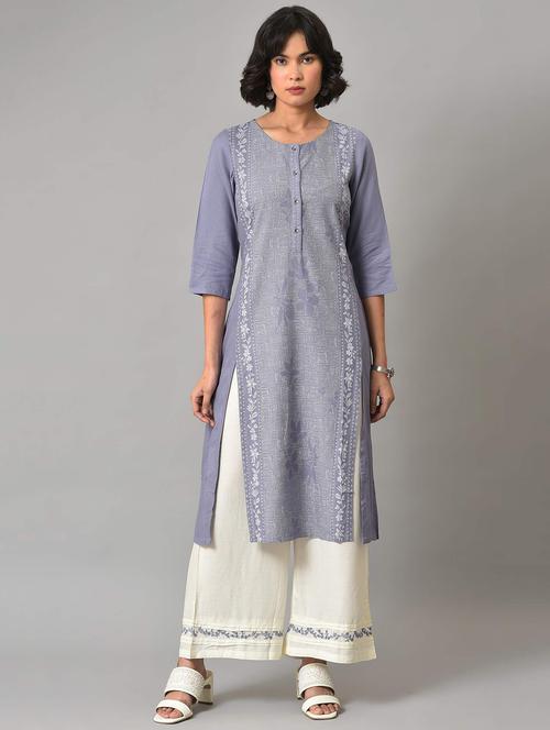 front slit kurta set - 18882635 - Very Small Image - 1