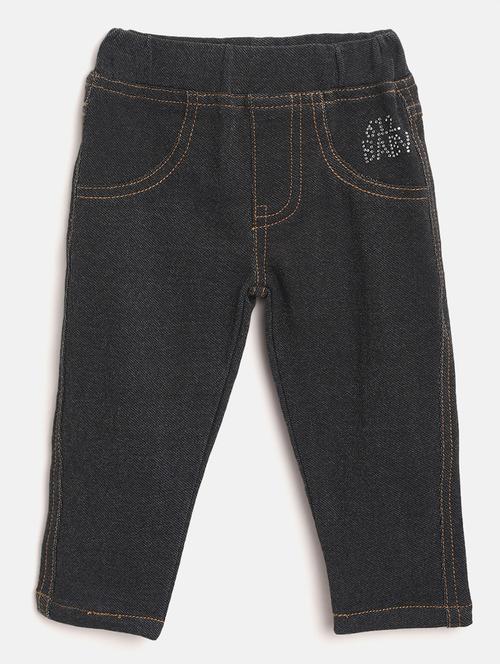 grey cotton blend jegging - 18882827 - Very Small Image - 1