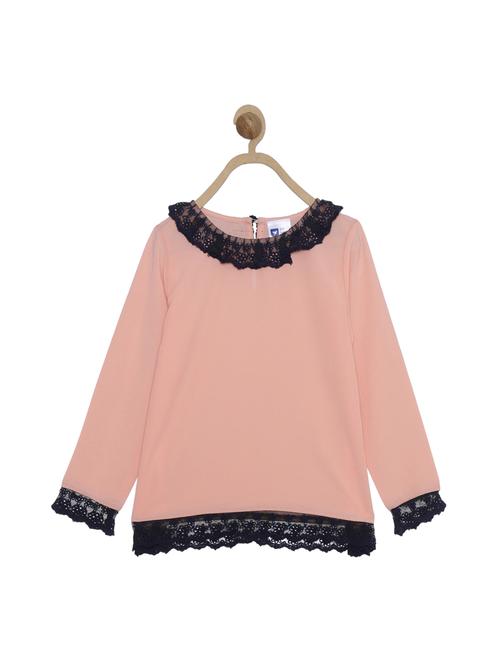 pink lace woven regular top - 18882899 - Very Small Image - 1