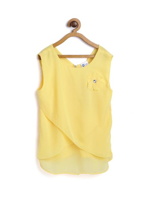 yellow polyester asymmetric top - 18882900 - Very Small Image - 1