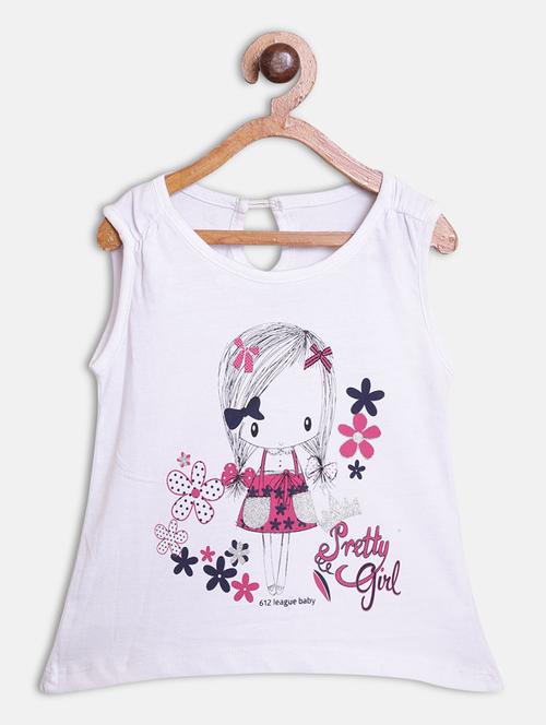 white printed cotton regular top - 18883149 - Very Small Image - 1