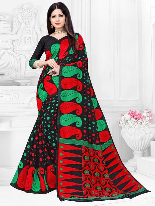 multi coloured jamdani saree with blouse - 18886754 - Very Small Image - 1