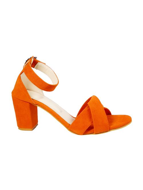 orange synthetic slip on sandals - 18902584 - Very Small Image - 1
