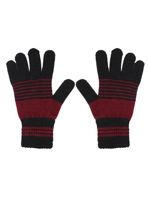 stripes design wool gloves - 18906226 - Very Small Image - 1
