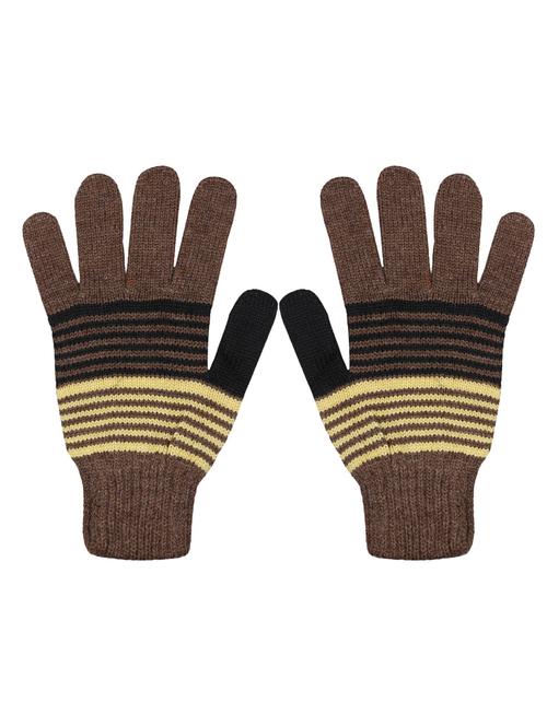 stripes design wool gloves - 18906267 - Very Small Image - 1