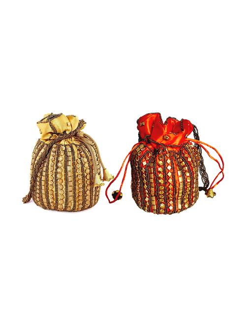 multi colored silk regular potli - 18906359 - Very Small Image - 1