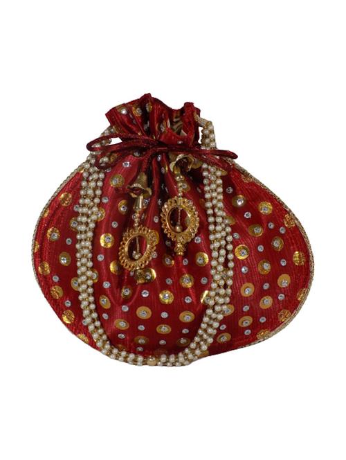 maroon polyester regular potli - 18906362 - Very Small Image - 1