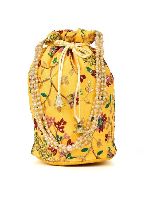 yellow cotton regular potli - 18906376 - Very Small Image - 1