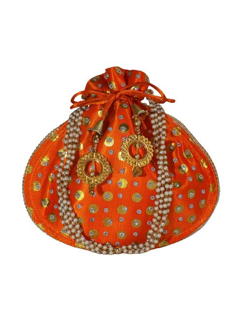 orange polyester regular potli - 18906380 - Very Small Image - 1