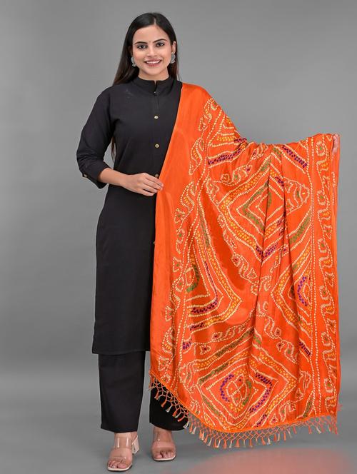 orange dupatta - 18906619 - Very Small Image - 1