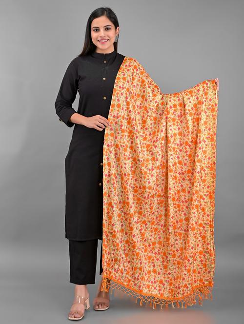 orange dupatta - 18906629 - Very Small Image - 1