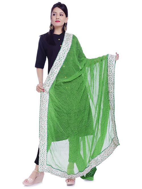 green stripes dupatta - 18906730 - Very Small Image - 1