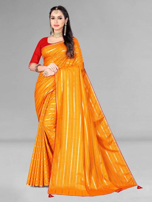 yellow jamdani saree with blouse - 18907739 - Very Small Image - 1