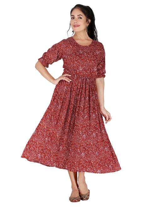 printed ethnic gown kurta - 18908176 - Very Small Image - 1