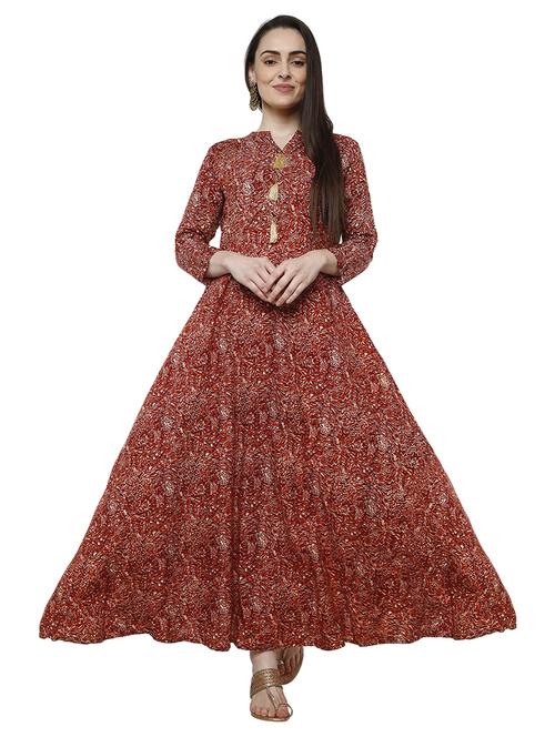 printed flared kurta - 18908299 - Very Small Image - 1