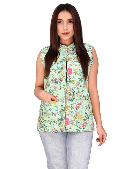 multi colored printed ethnic jacket - 18908346 - Very Small Image - 1