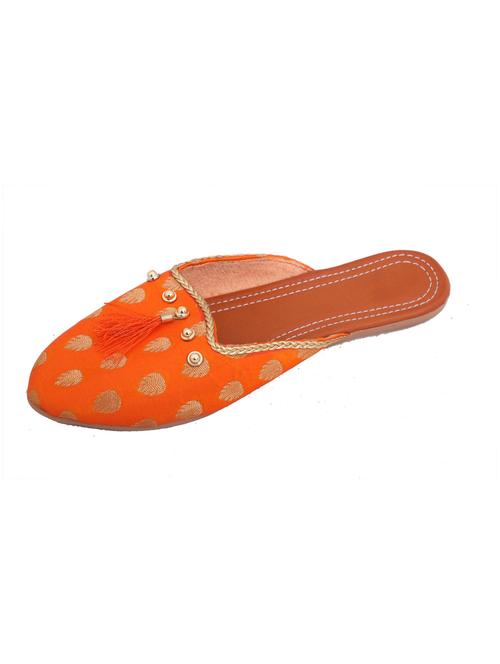 orange self design mojari - 18908418 - Very Small Image - 1