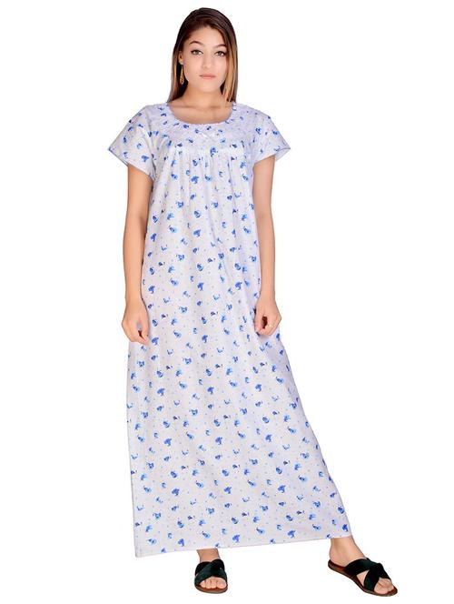 white cotton sleepshirts & nighty - 18908657 - Very Small Image - 1