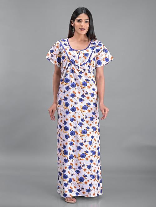 white cotton sleepshirts & nighty - 18908912 - Very Small Image - 1