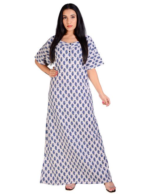 white cotton sleepshirts & nighty - 18909023 - Very Small Image - 1